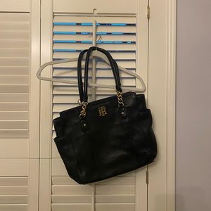 Tommy Hilfiger Black Leather Bag